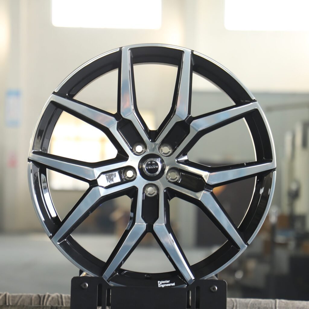 Volvo Style Gloss Black 5 Y-Spoke Forged Wheels - Volvo XC90 / Volvo S90 Fitment (5-Lug) Monoblock forged wheel