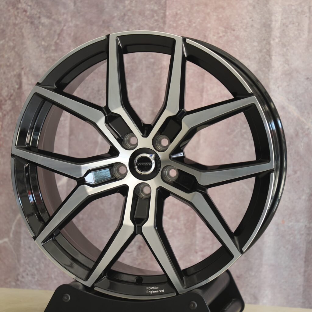 Volvo Style Matte Silver Petal-Spoke Machined Face Forged Wheels - Volvo XC90 / Volvo S90 Fitment (5-Lug) view 2