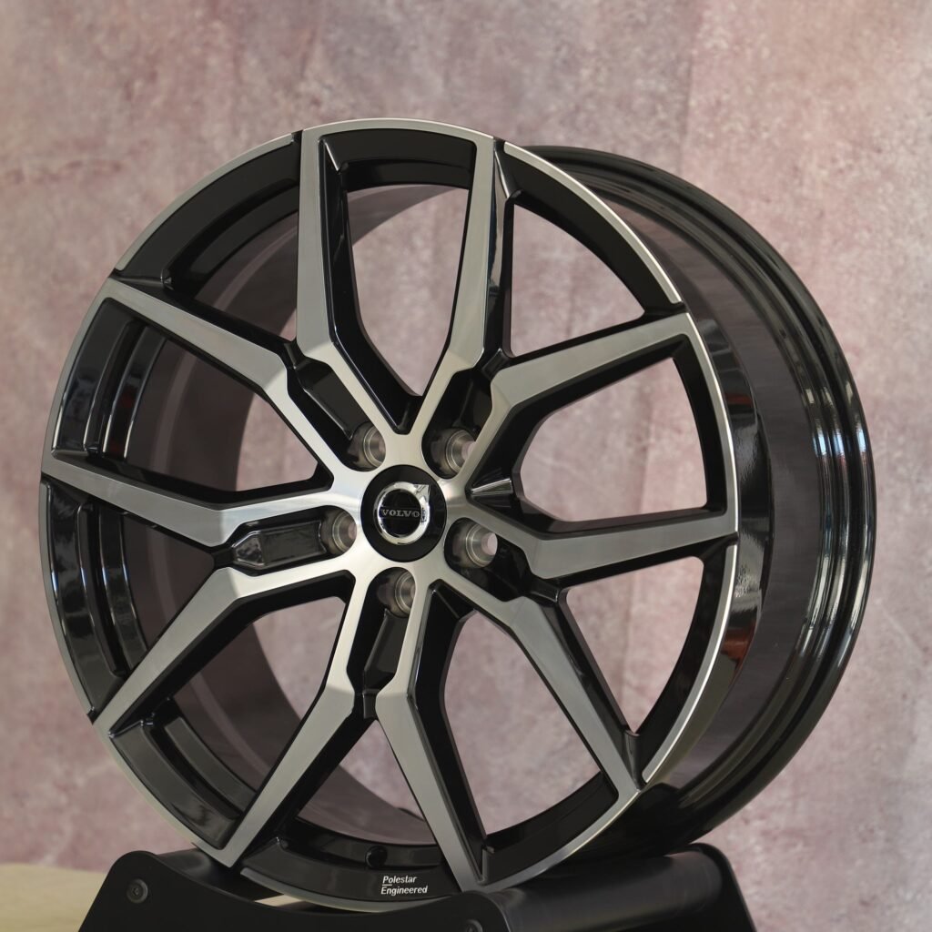 Volvo Style Matte Silver Petal-Spoke Machined Face Forged Wheels - Volvo XC90 / Volvo S90 Fitment (5-Lug) view 3