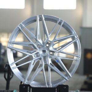 Vossen HF-7-Style Bright Silver 10 Y-Spoke Forged Wheels – Tesla Model Y / Tesla Model 3 Fitment (5-Lug) – Design 2