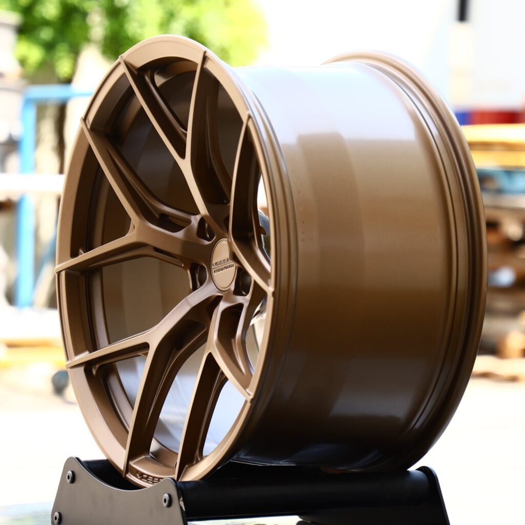 5x114.3 wheels – Bronze 5 Y-Spoke Concave (Vossen HF-5-Style), side view