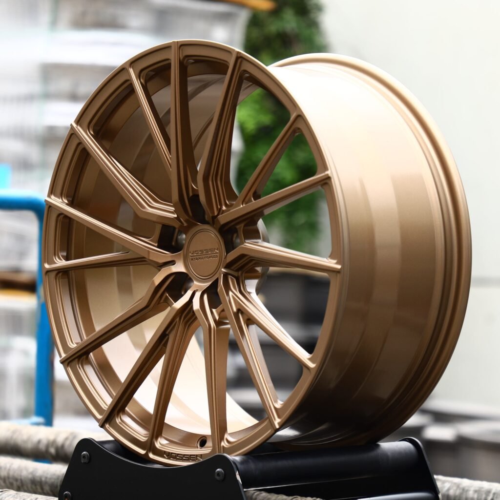 5x114.3 wheels – Vossen Bronze Gold / Bronze 5 W-Spoke, side view