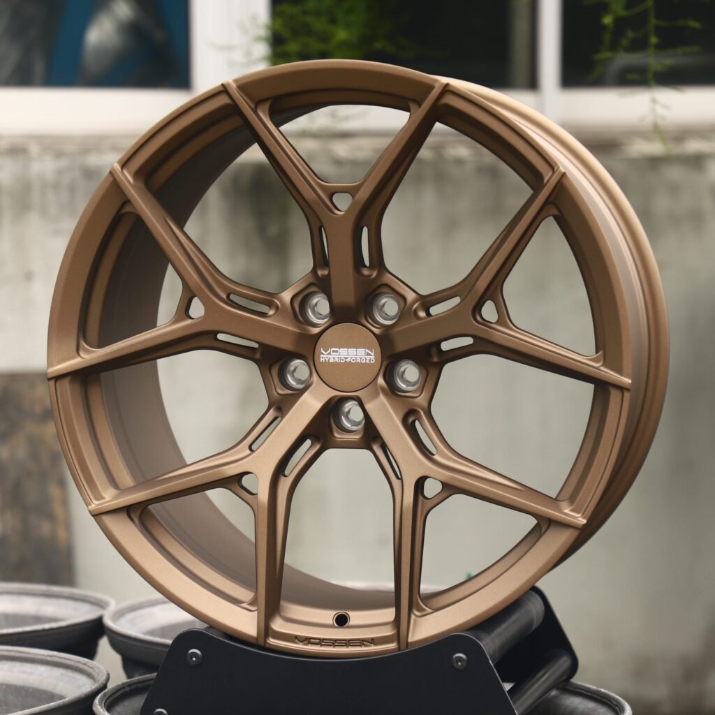 5x114.3 wheels – Bronze Side-Milled (Vossen HF-5-Style), side view