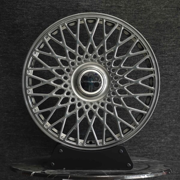 Tesla Model Y wheels – Vossen Chrome 5-Spoke Cut-Out, front view