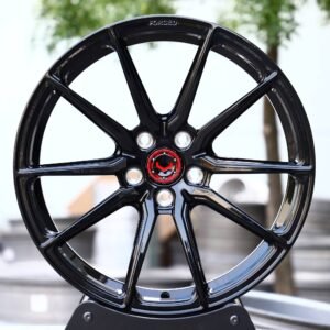 Vossen Gloss Black 10 Y-Spoke Forged Wheels – Tesla Model Y / Ford Mustang Fitment (5-Lug)