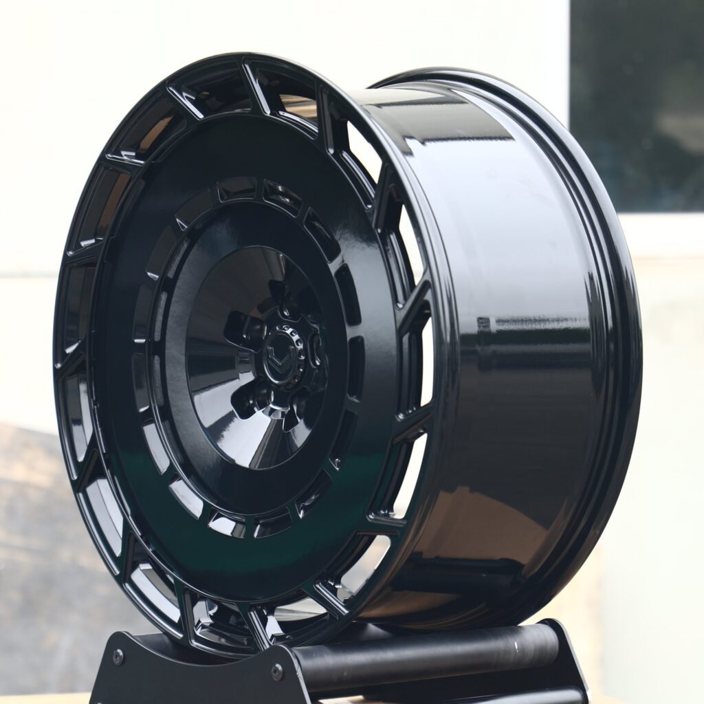 5x114.3 wheels – Vossen Gloss Black Full-Face, side view