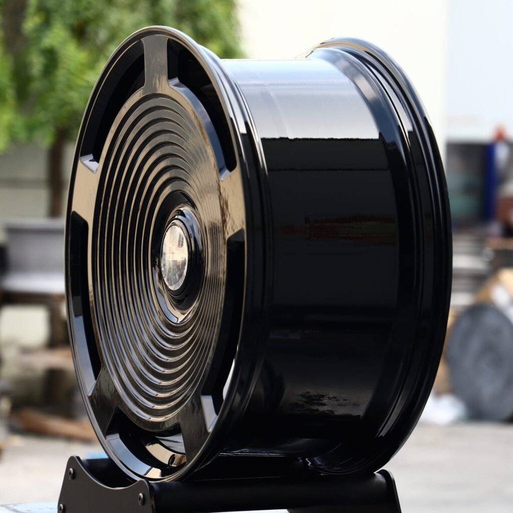 5x114.3 wheels – Vossen Gloss Black Full-Face, side view