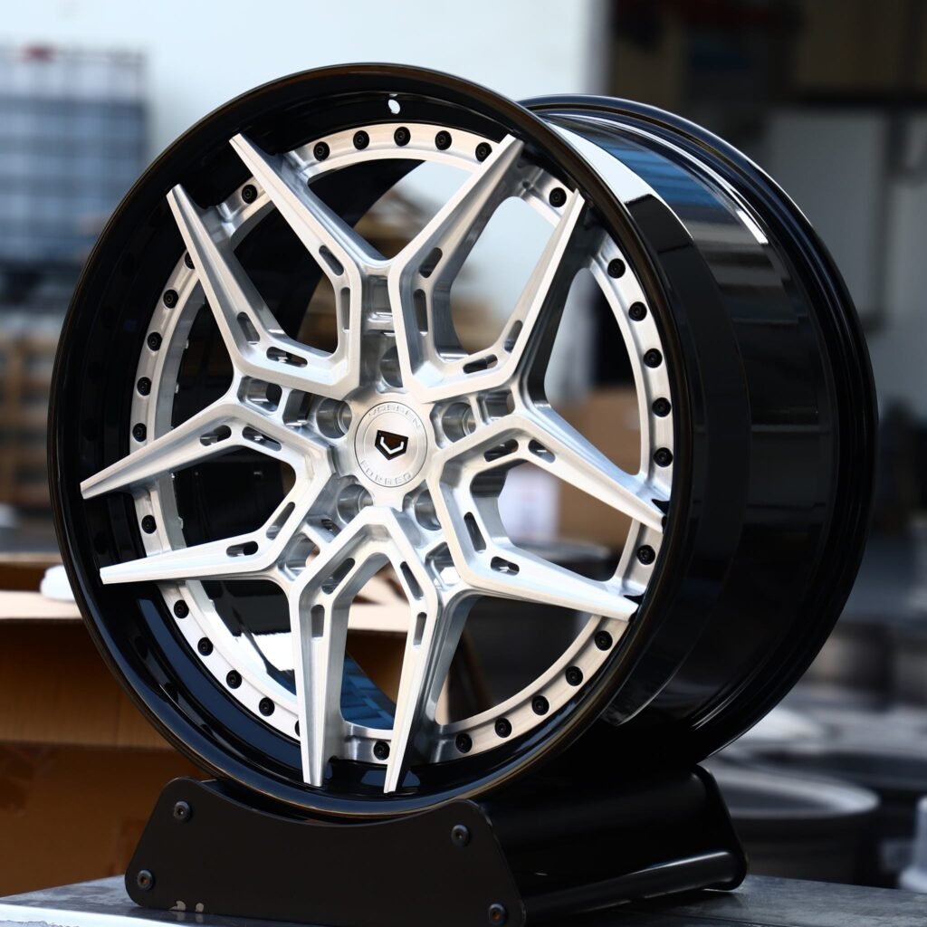 Vossen Gloss Black / Silver 2-Piece Deep Lip Forged Wheels - Porsche 911 / BMW M3 Fitment (5-Lug) view 2