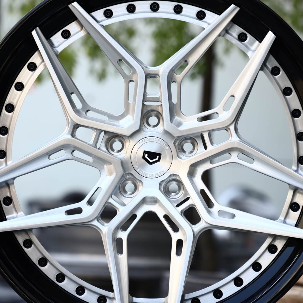 Vossen Gloss Black / Silver 2-Piece Deep Lip Forged Wheels - Porsche 911 / BMW M3 Fitment (5-Lug) view 4
