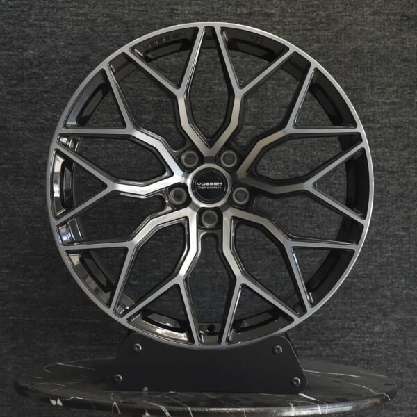 Vossen HF-2-Style Gunmetal Mesh Forged Wheels – Tesla Model 3 / Audi A5, front view