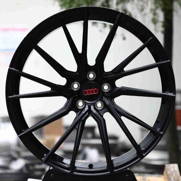Audi A4 B9 wheels – Gloss Black (Audi OEM-Style), front view