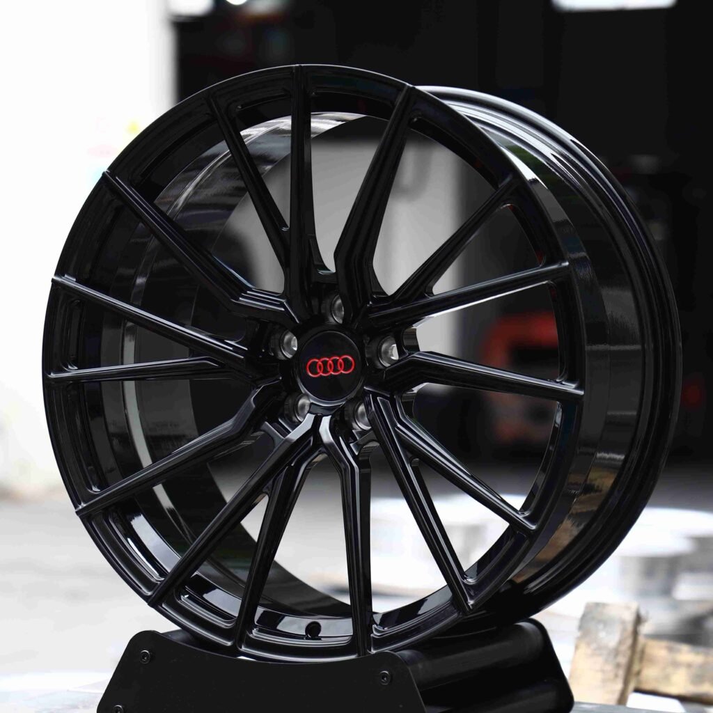Audi A6 C8 wheels – Matte Silver (Audi OEM-Style), angled view