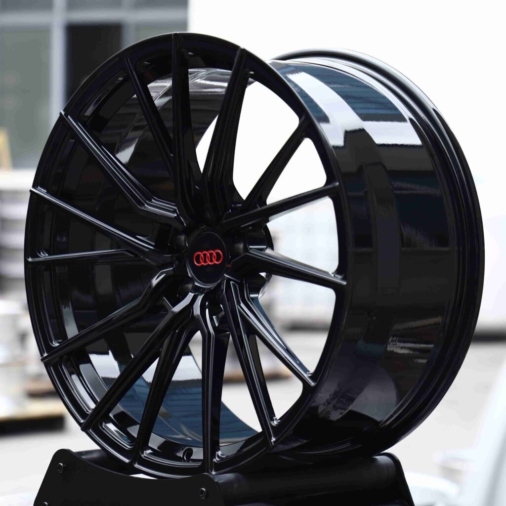 5x112 wheels – Matte Silver (Audi OEM-Style), side view