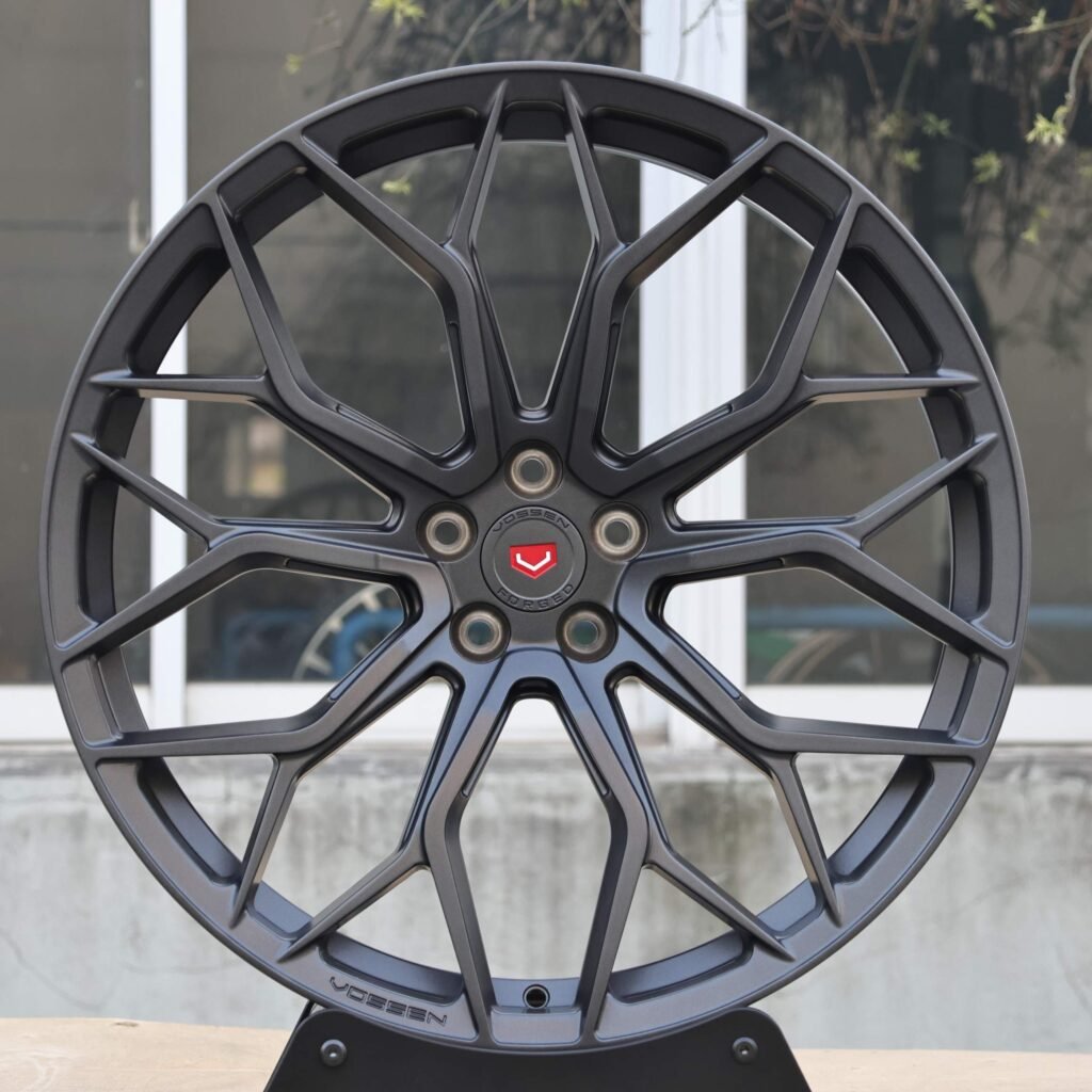 Vossen Matte Black / Gunmetal 10 Y-Spoke Forged Wheels - Audi A6 / BMW 5 Series Fitment (5-Lug) Monoblock forged wheel