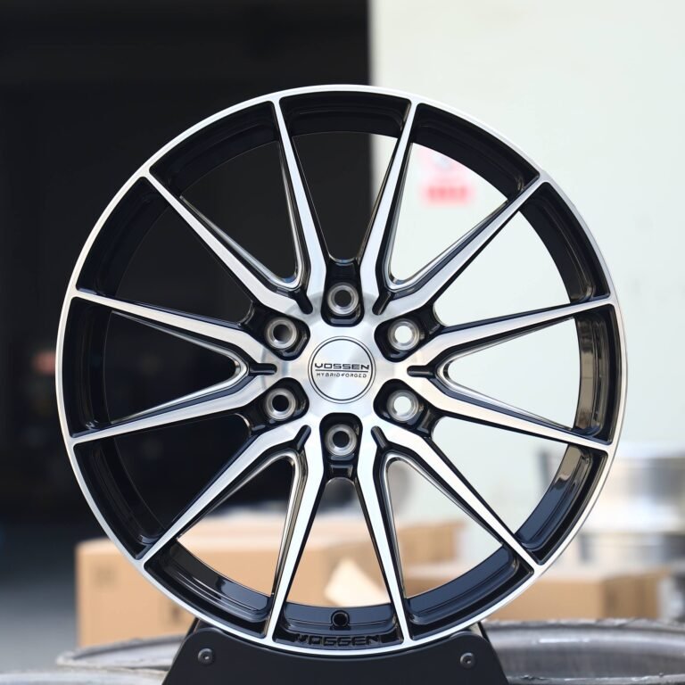 Tesla Model Y wheels – Vossen Matte Silver 6 Y-Spoke Machined Face, front view