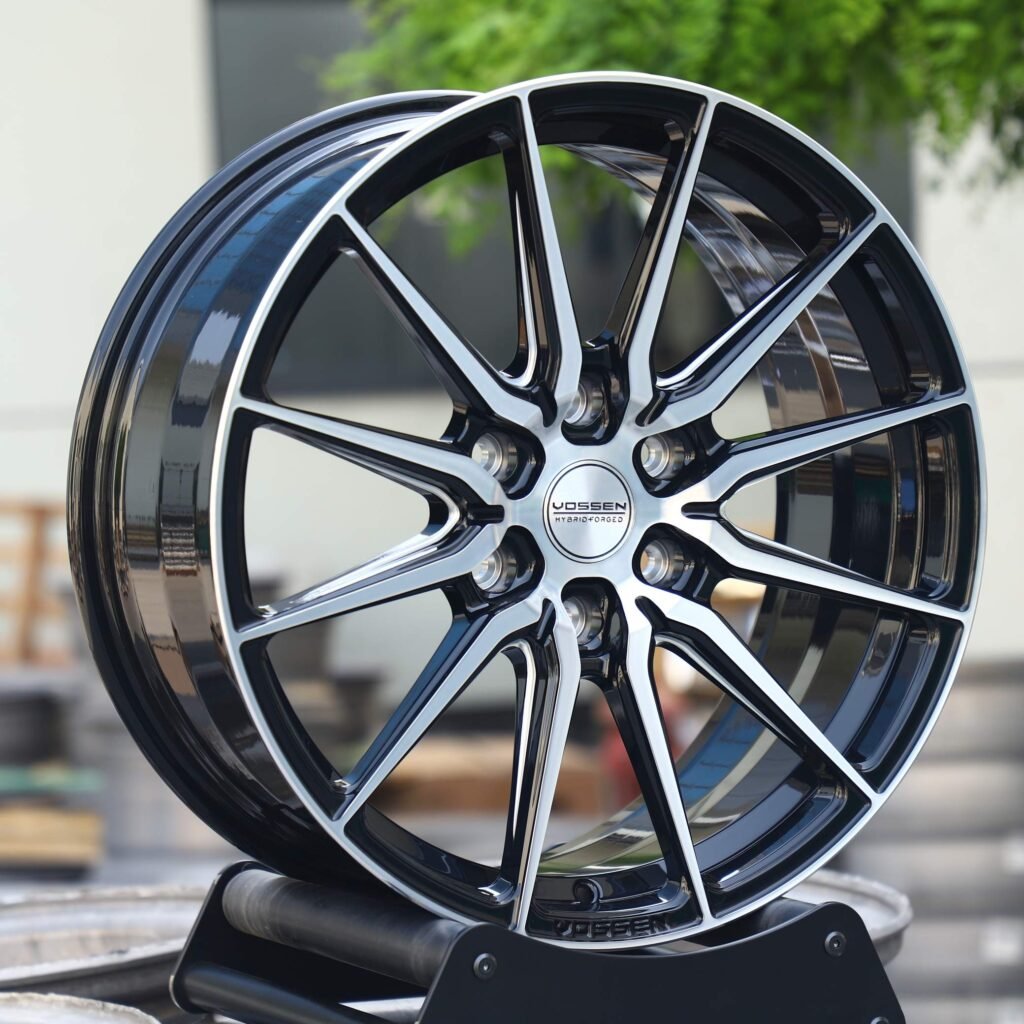5x114.3 wheels – Vossen Black / Machined 6 Y-Spoke Machined Face, side view