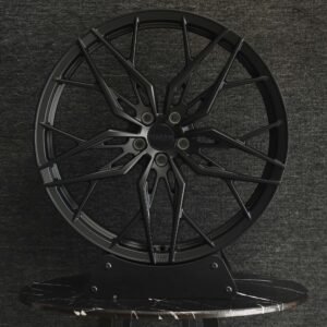 Vossen HF-2-Style Matte Black Cross-Spoke Forged Wheels – Tesla Model 3 / Audi A5 Fitment (5-Lug)