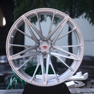 Vossen HF-7-Style Matte Silver Custom Forged Wheels - Tesla Model Y / Tesla Model 3 Fitment (5-Lug)