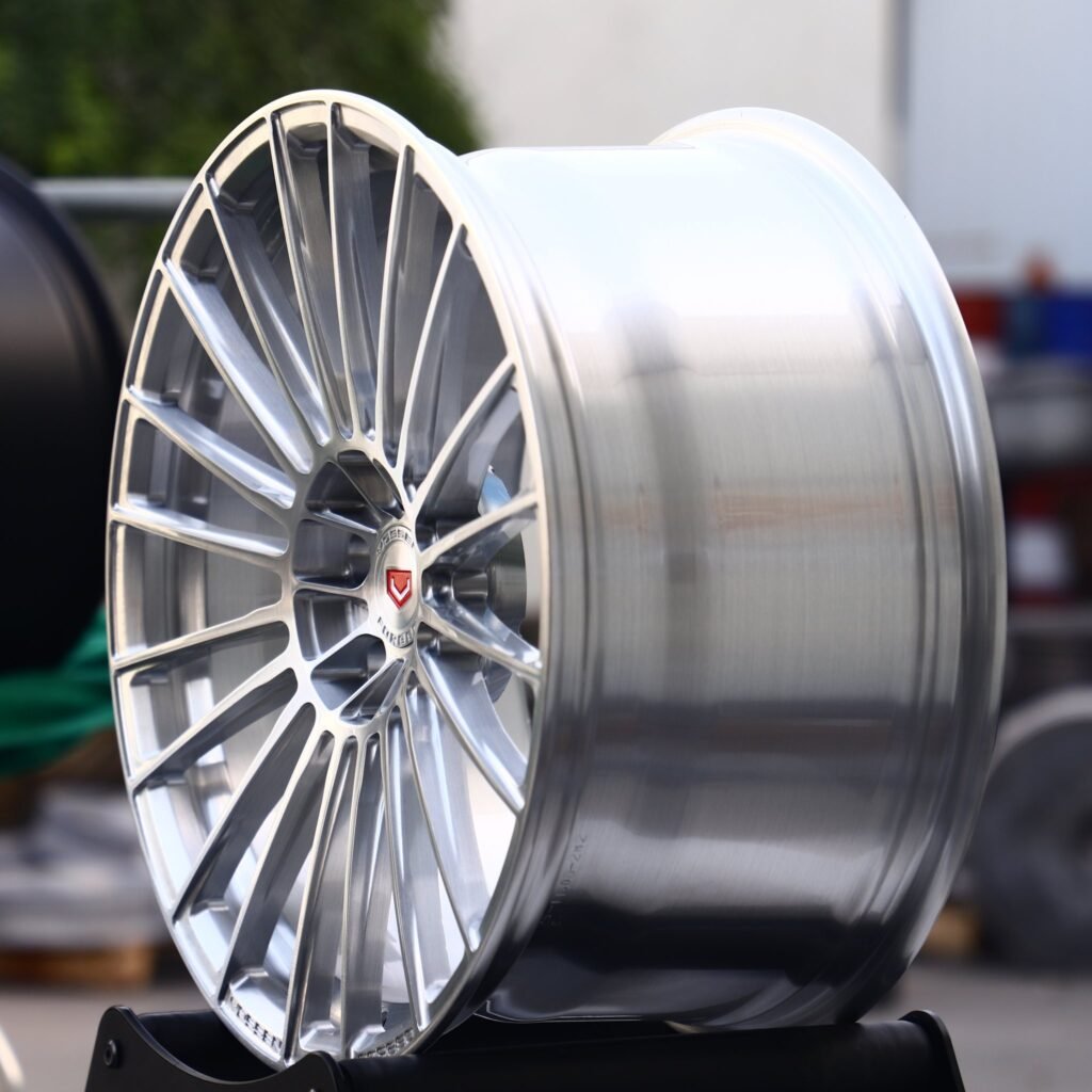 5x114.3 wheels – Vossen Matte Silver Multi-Spoke, side view