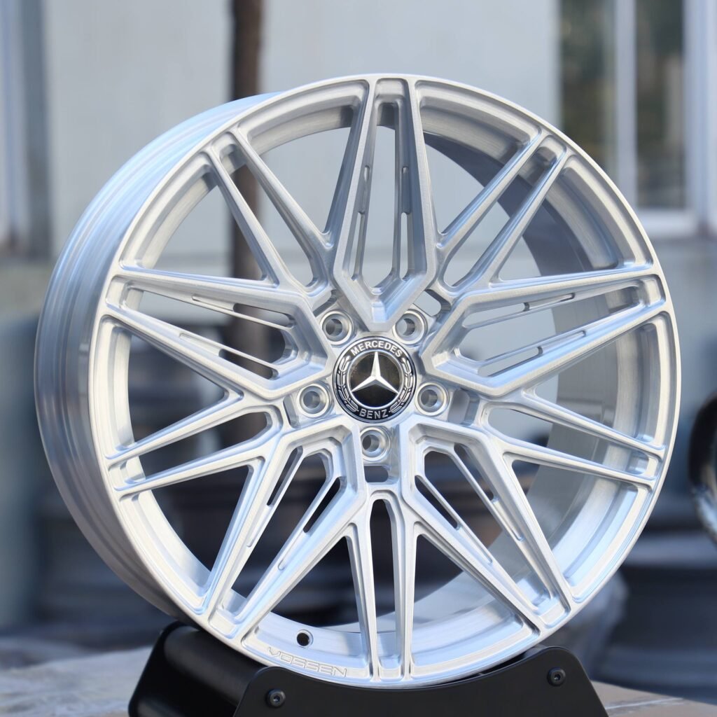 Vossen Side-Milled Brushed Silver 10 Y-Spoke Forged Wheels - Mercedes-Benz E-Class / Audi A6 Fitment (5-Lug) view 2