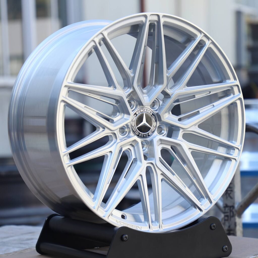 Vossen Side-Milled Brushed Silver 10 Y-Spoke Forged Wheels - Mercedes-Benz E-Class / Audi A6 Fitment (5-Lug) view 3