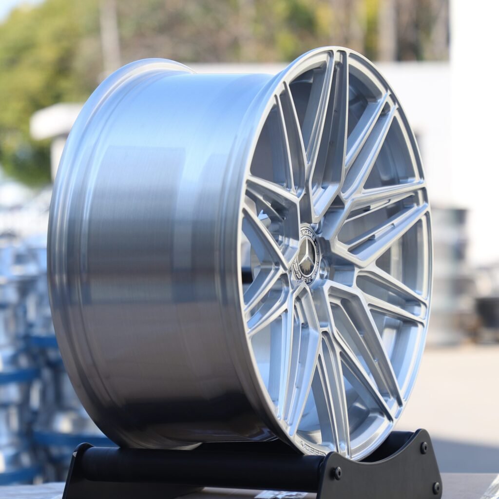 Vossen Side-Milled Brushed Silver 10 Y-Spoke Forged Wheels - Mercedes-Benz E-Class / Audi A6 Fitment (5-Lug) view 4