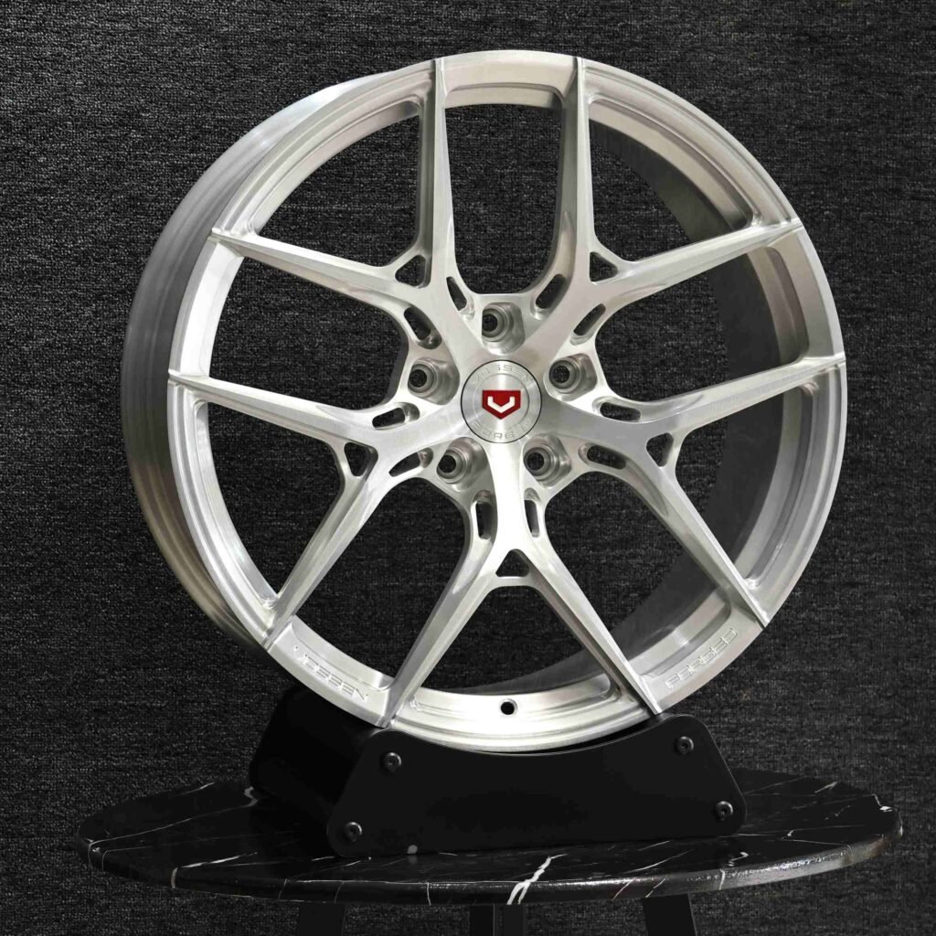 Vossen Side-Milled Brushed Silver 5 Y-Spoke Forged Wheels - Audi A6 / BMW 5 Series Fitment (5-Lug) view 2