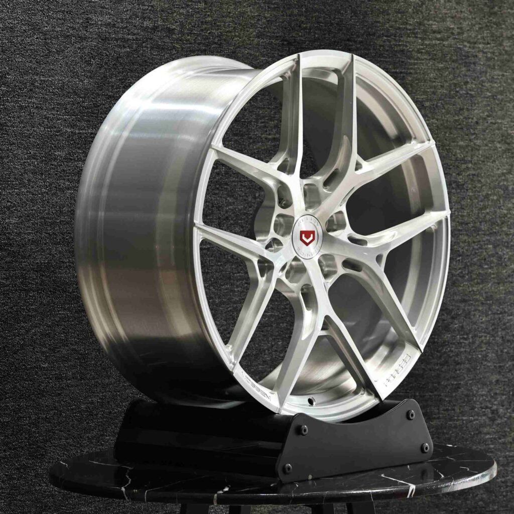 Vossen Side-Milled Brushed Silver 5 Y-Spoke Forged Wheels - Audi A6 / BMW 5 Series Fitment (5-Lug) view 3