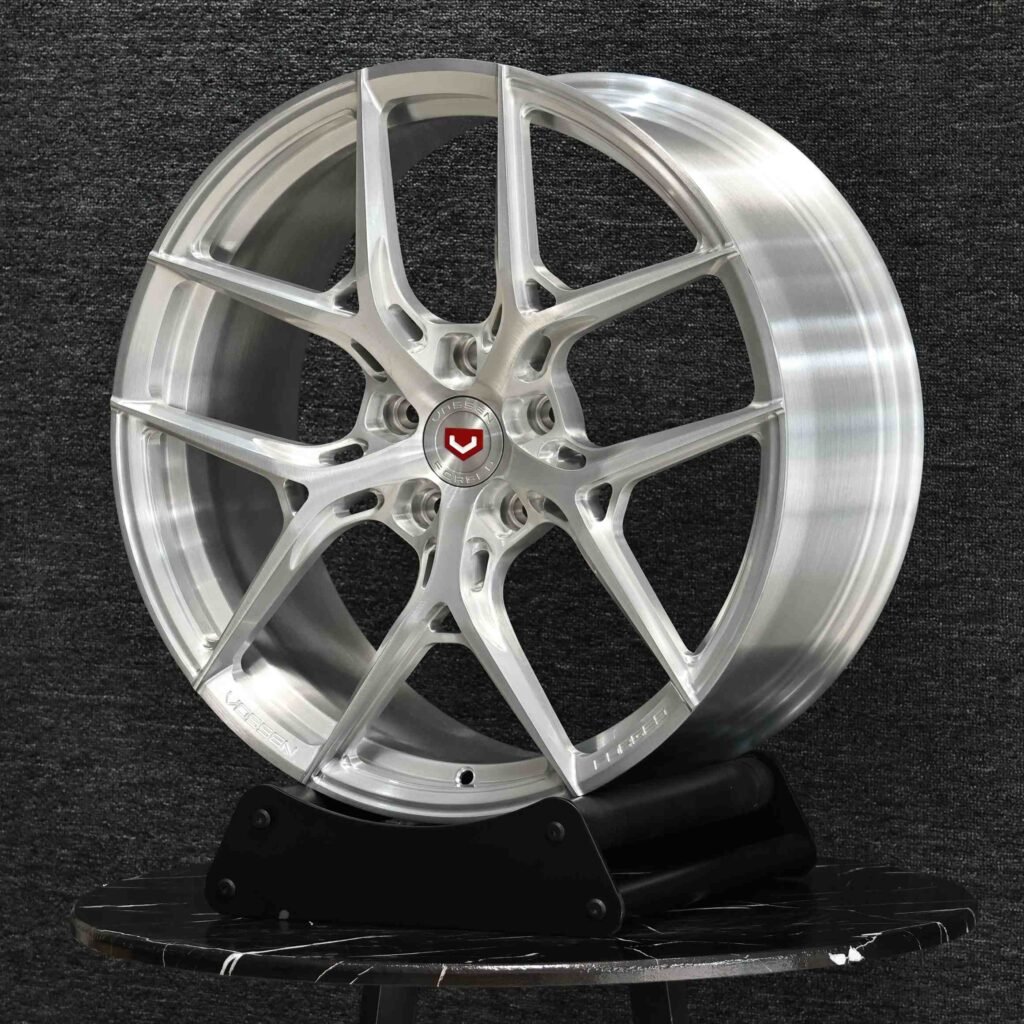 Vossen Side-Milled Brushed Silver 5 Y-Spoke Forged Wheels - Audi A6 / BMW 5 Series Fitment (5-Lug) view 4