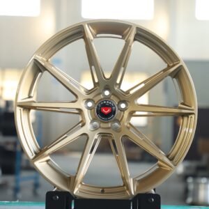 Vossen Side-Milled Gold 5 V-Spoke Forged Wheels - Tesla Model Y / Ford Mustang Fitment (5-Lug)
