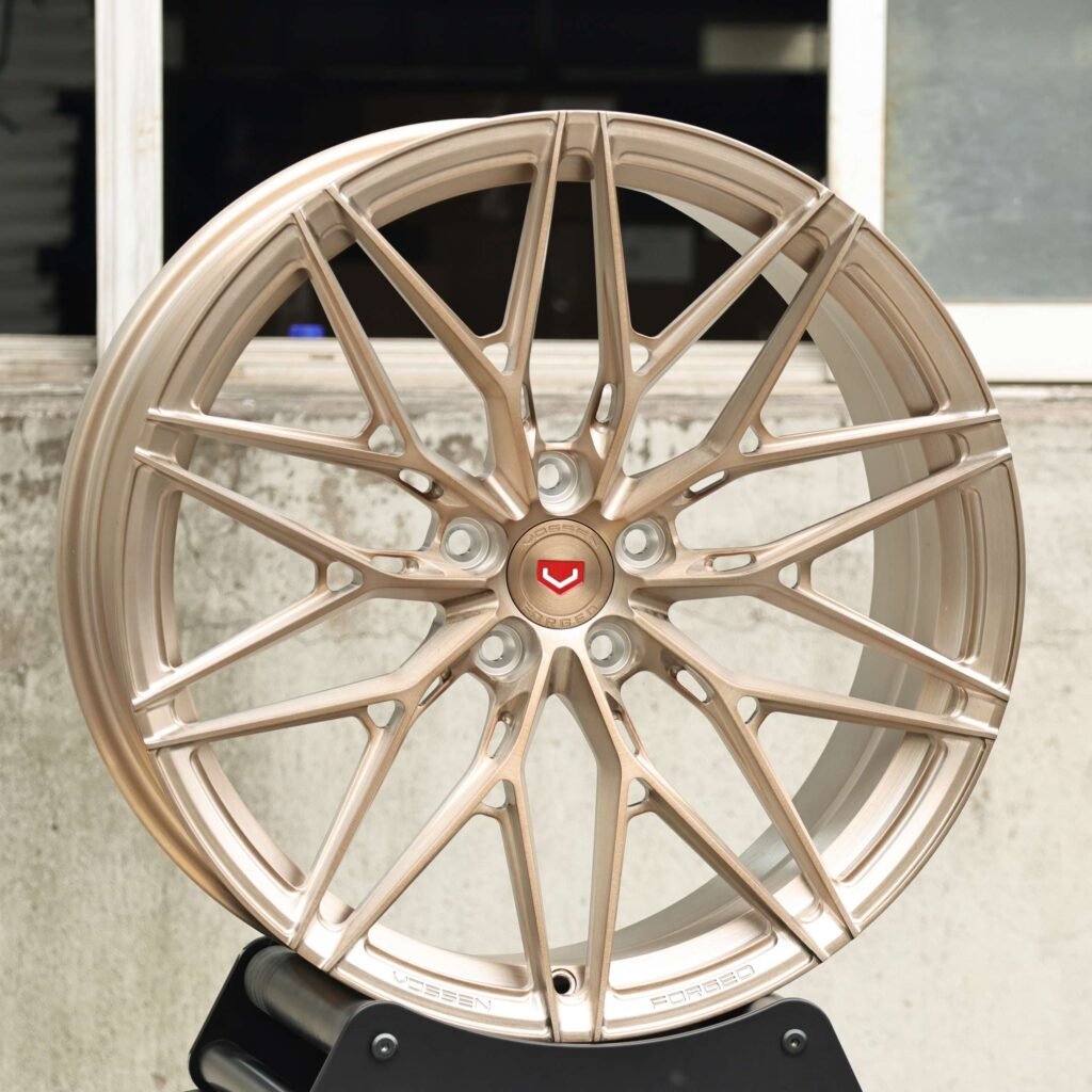 Vossen Side-Milled Transparent Gold 10 Y-Spoke Forged Wheels - Audi A6 / BMW 5 Series Fitment (5-Lug) view 2