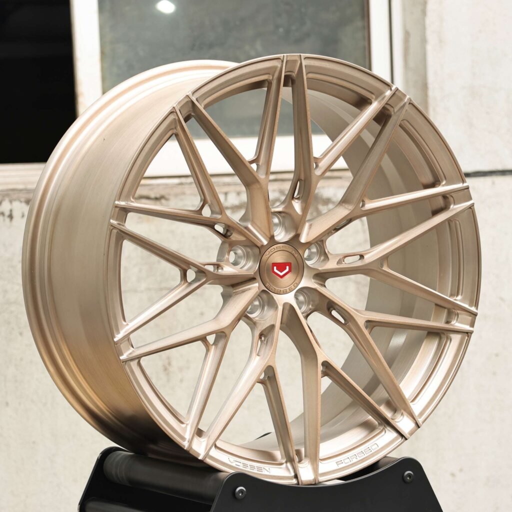 Vossen Side-Milled Transparent Gold 10 Y-Spoke Forged Wheels - Audi A6 / BMW 5 Series Fitment (5-Lug) view 3