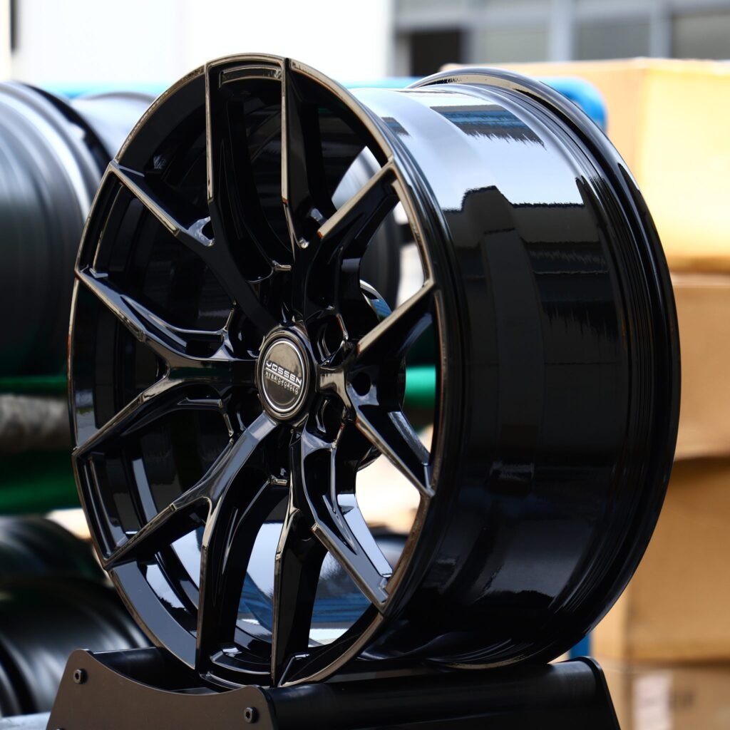 6x139.7 wheels – Gloss Black 10 Y-Spoke (Vossen-Style), side view