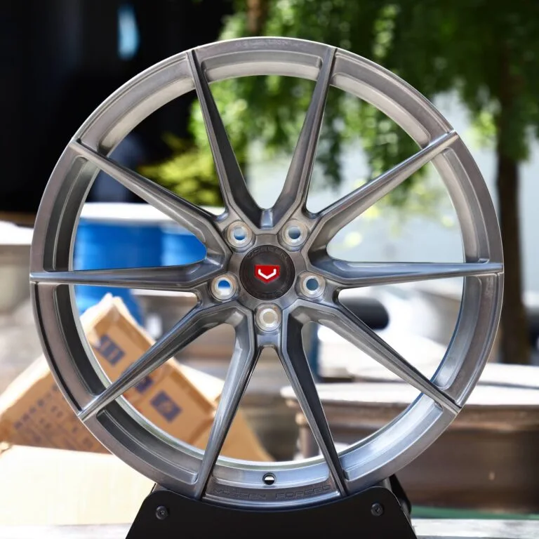 Tesla Model Y wheels – Vossen Transparent Gray 10-Spoke, front view