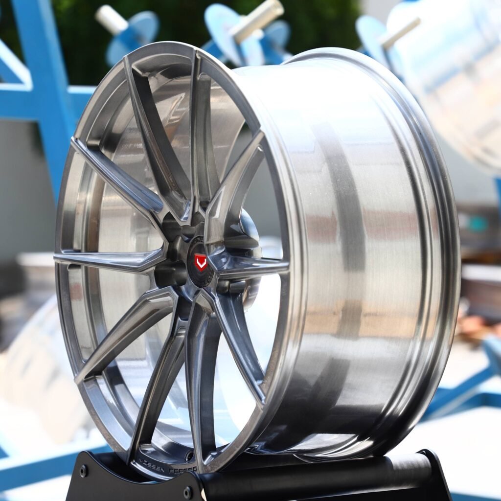 5x114.3 wheels – Vossen Transparent Gray 10-Spoke, side view