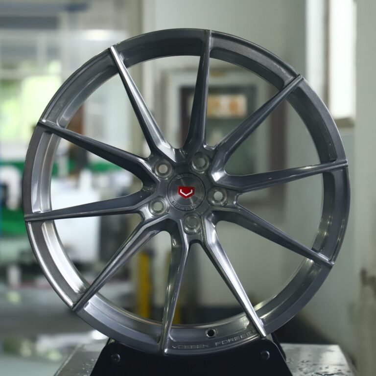 Tesla Model Y wheels – Vossen Transparent Gray Custom, front view