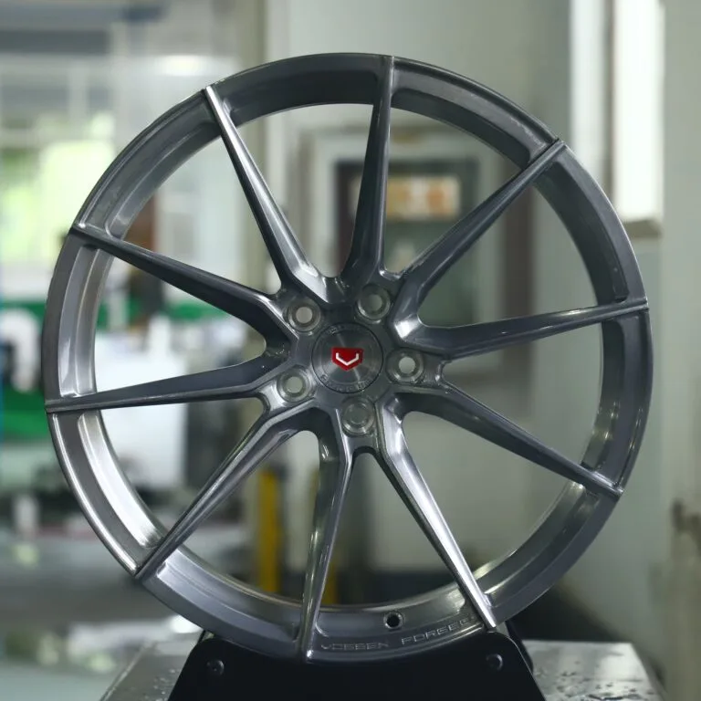 Tesla Model Y wheels – Vossen Transparent Gray Custom, front view