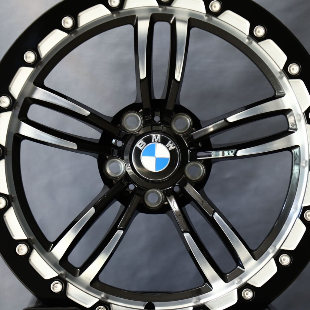 BMW M2 G87 wheels – Spoke Mesh Mirror Milled Beadlock (BMW OEM-Style), lip and barrel detail