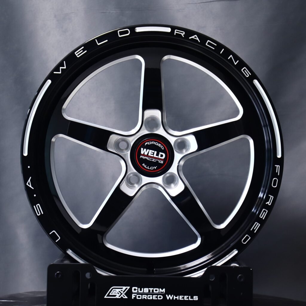 Weld Racing 10 Y-Spoke Mirror Milled Beadlock Forged Drag Racing Wheels – Ford Mustang / Chevrolet Corvette Fitment (5-Lug) – Design 2 Drag Racing forged wheel