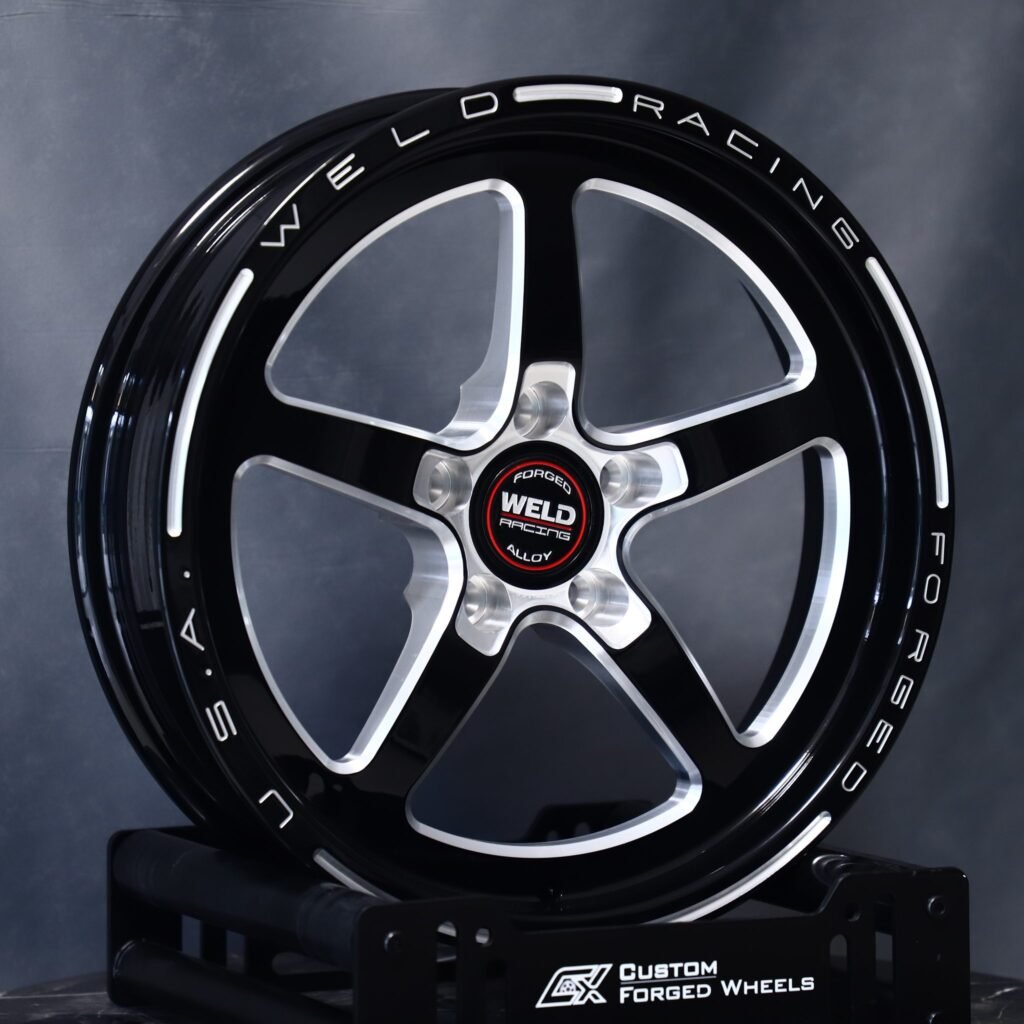 Chevrolet Corvette wheels – Weld Racing 10 Y-Spoke Mirror Milled Beadlock, angled view