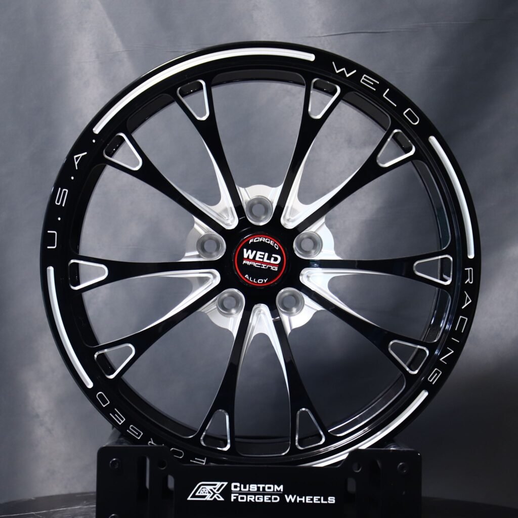 Weld Racing 10 Y-Spoke Mirror Milled Forged Drag Racing Wheels – Ford Mustang / Chevrolet Corvette Fitment (5-Lug) Drag Racing forged wheel