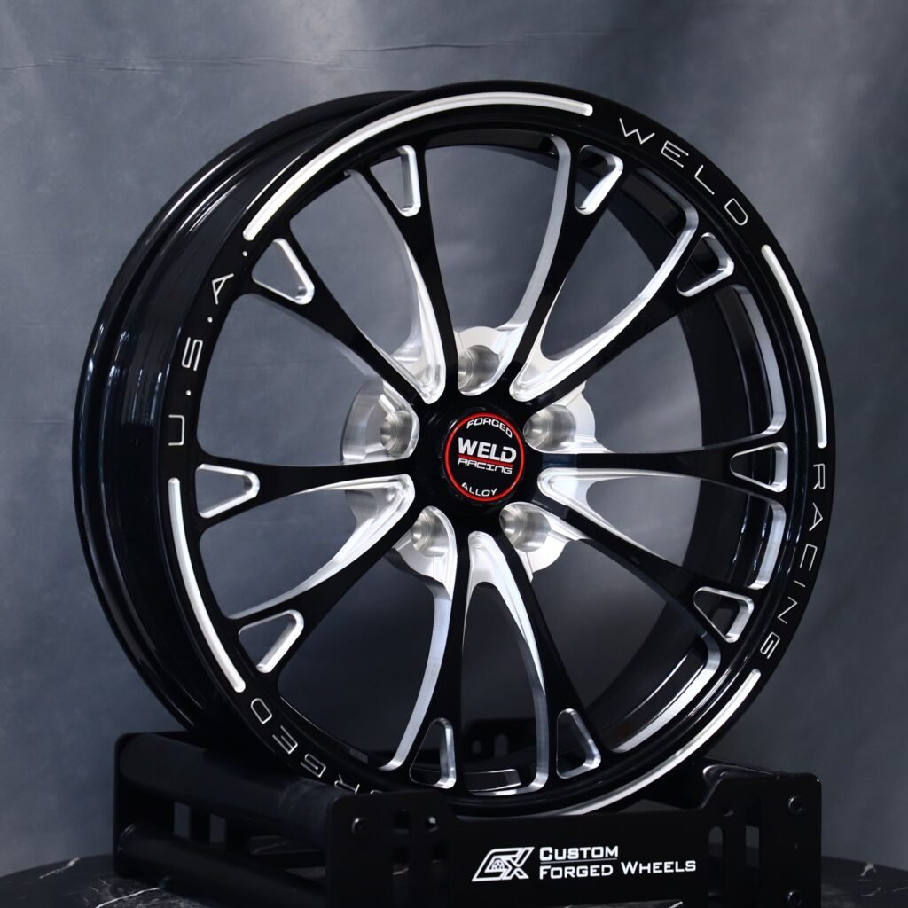 Chevrolet Corvette wheels – Weld Racing 10 Y-Spoke Mirror Milled, angled view