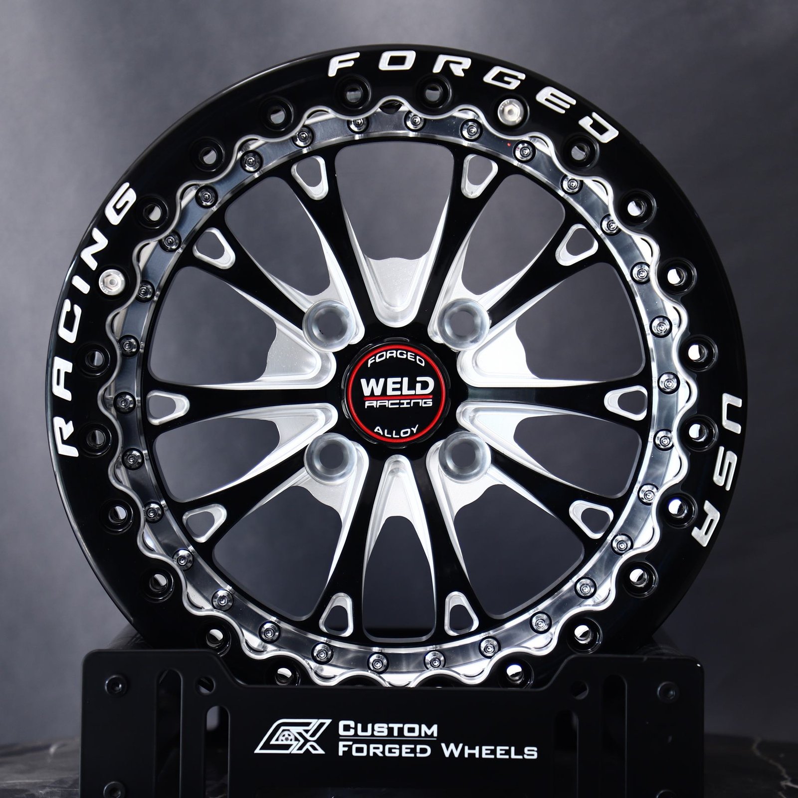 Honda Civic wheels – Weld Racing 5-Spoke Mirror Milled Beadlock, front view