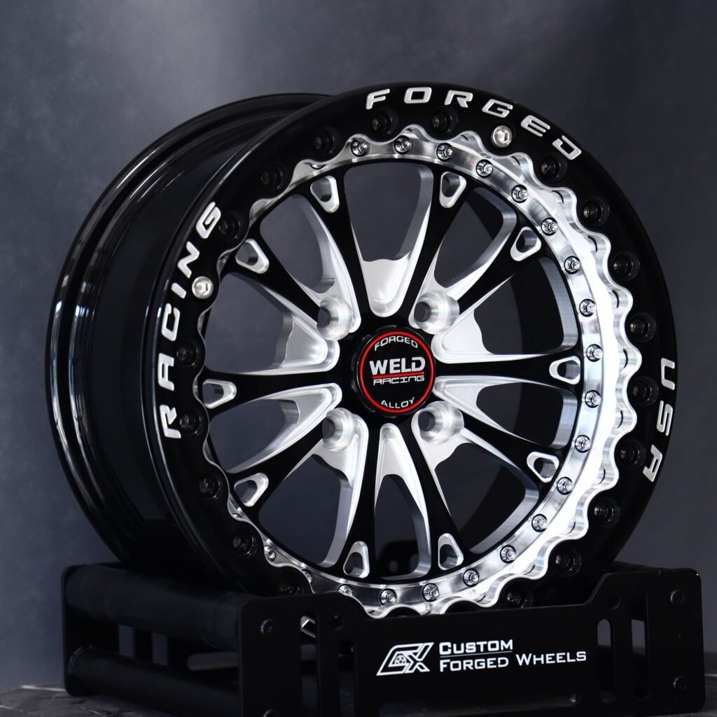 Mazda MX-5 Miata wheels – Weld Racing 5-Spoke Mirror Milled Beadlock, angled view