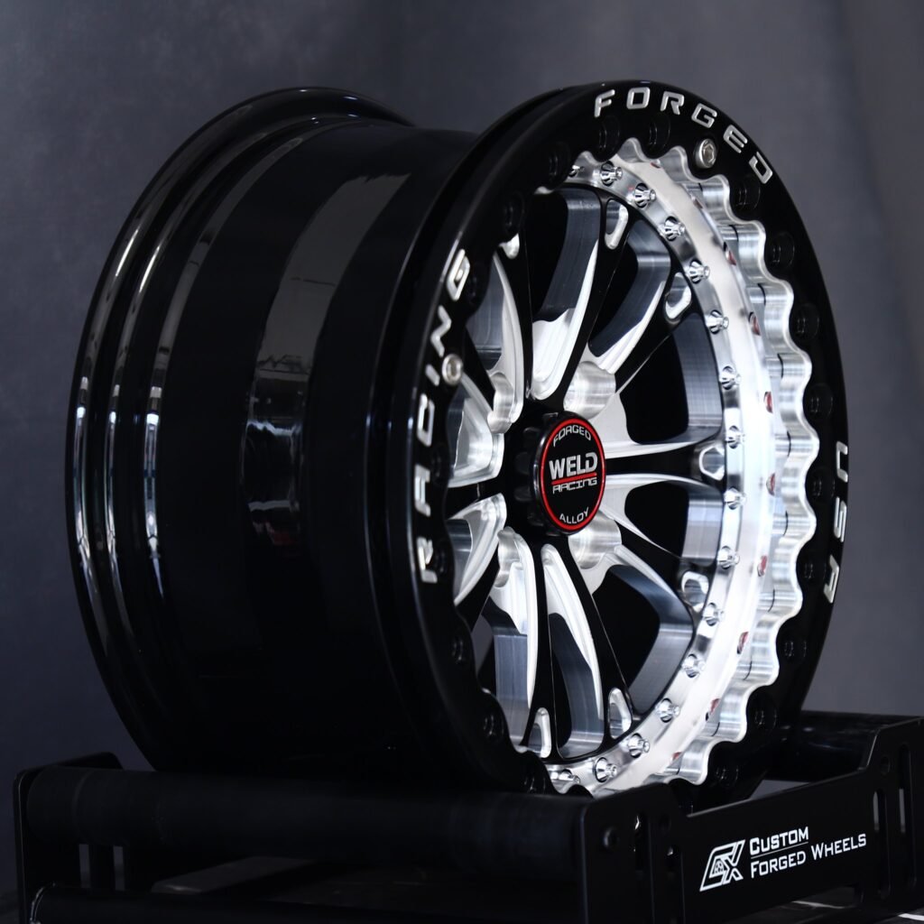 5x114.3 wheels – Weld Racing 5-Spoke Mirror Milled Beadlock, side view