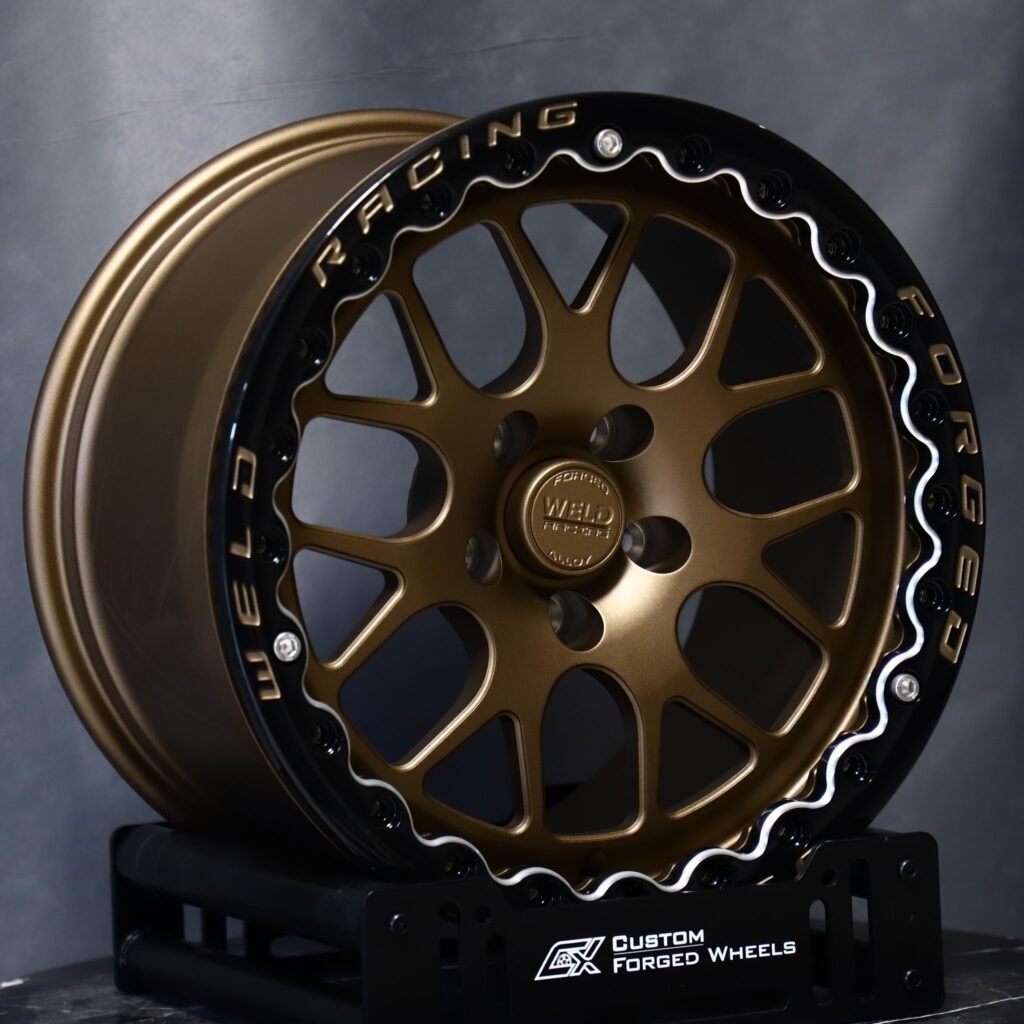 Chevrolet Silverado wheels – Weld Racing 5-Spoke Beadlock Mirror Milled, angled view