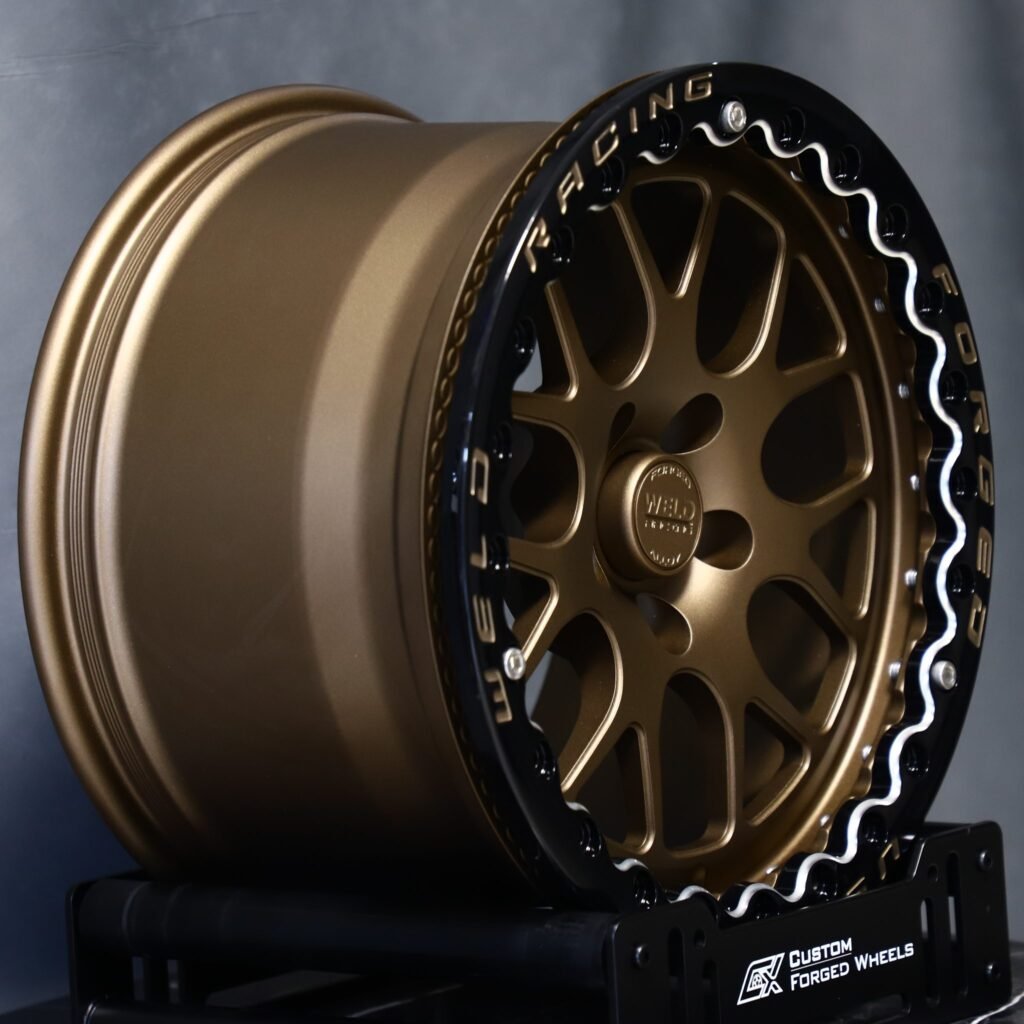 6x135 wheels – Weld Racing 5-Spoke Beadlock Mirror Milled, side view