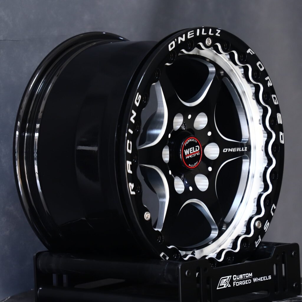 Chevrolet Silverado wheels – Weld Racing 5-Spoke Beadlock Mirror Milled, angled view