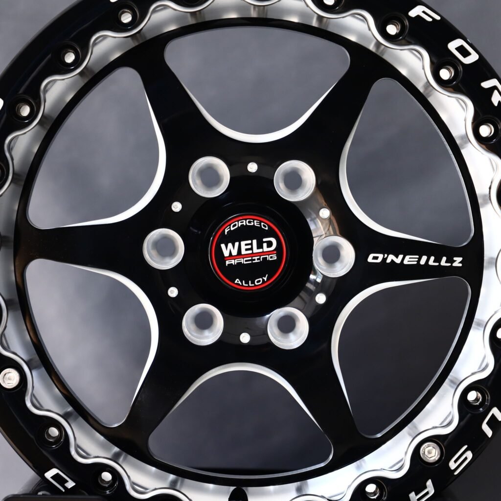 6x135 wheels – Weld Racing 5-Spoke Beadlock Mirror Milled, side view