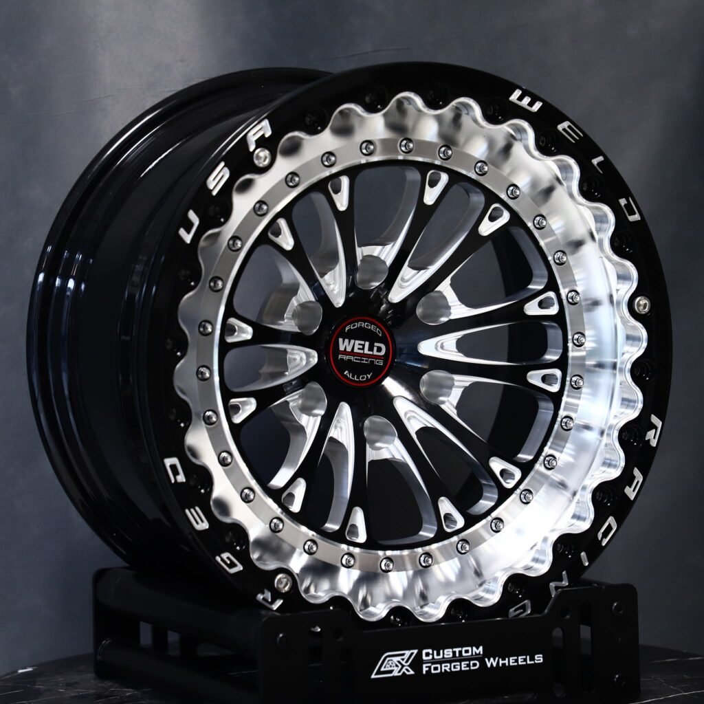 Chevrolet Silverado wheels – Weld Racing 5-Spoke Beadlock Mirror Milled, angled view